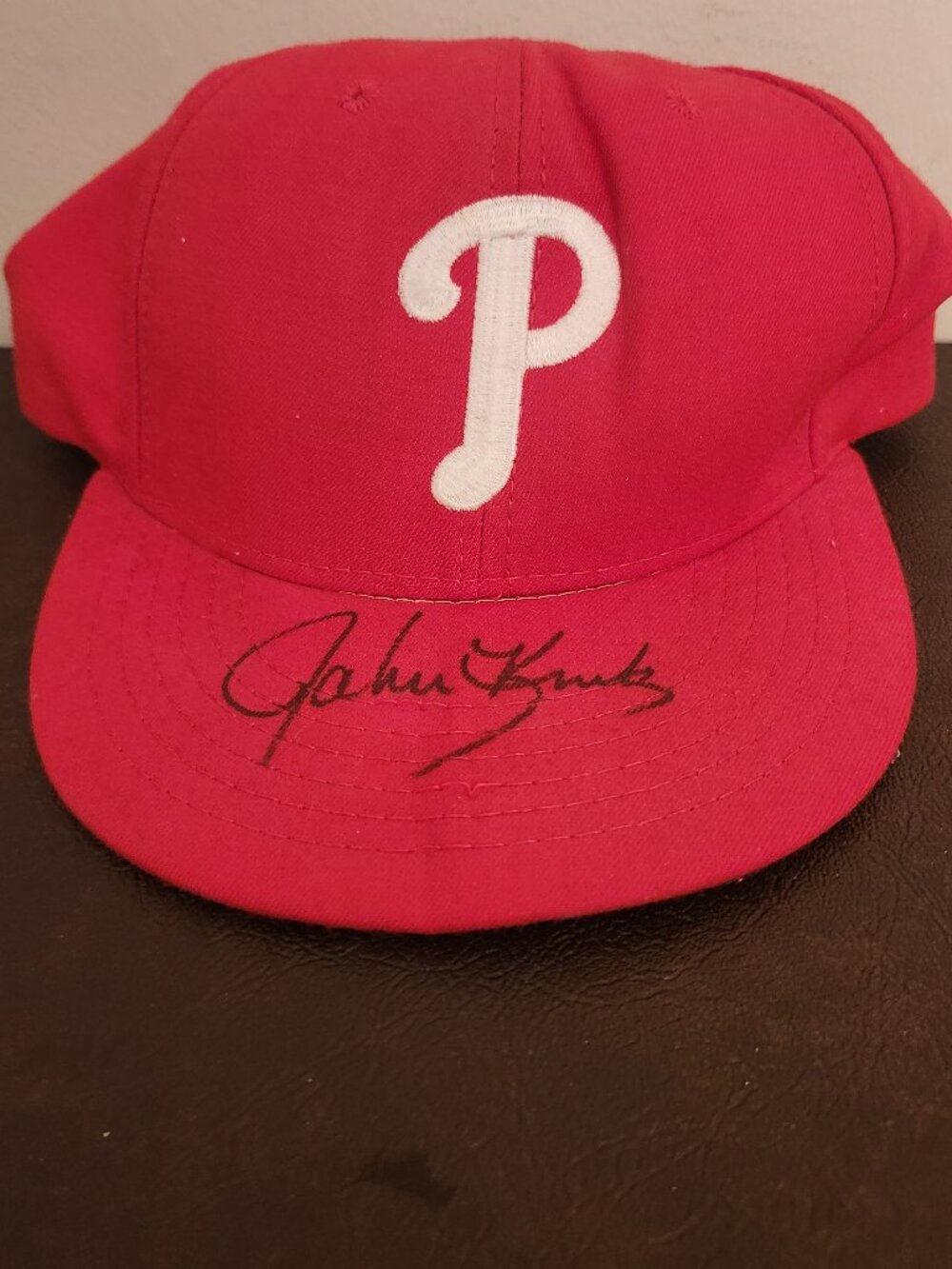John Kruk Philadelphia Phillies autographed cap,
